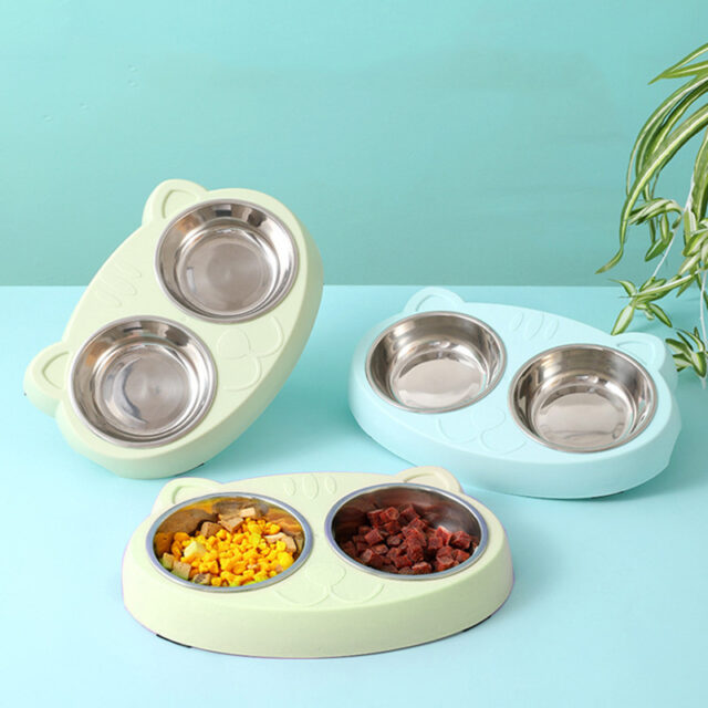 Double Dog Bowl Set – Stainless Steel Food & Water Feeder with Non-Slip Base - Image 10