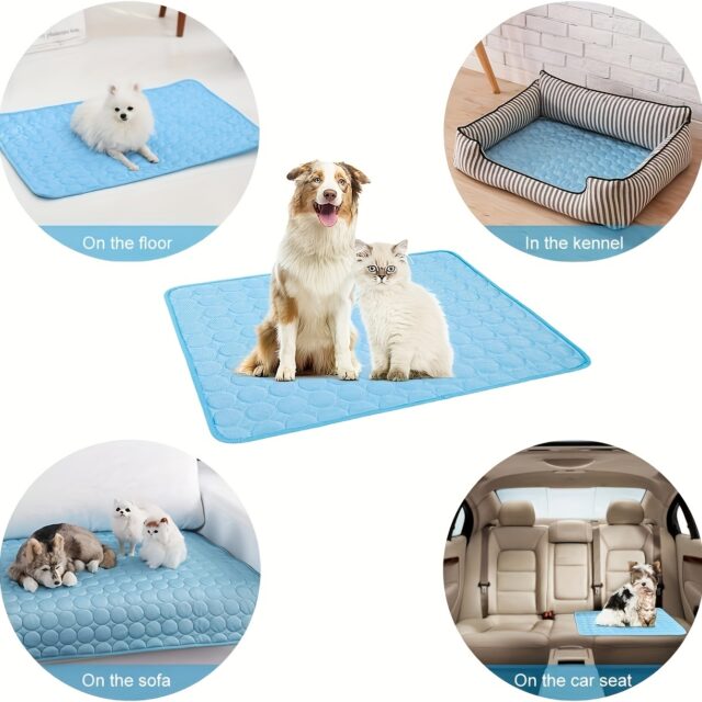 Dog Cooling Mat – Ice Silk Pet Pad for Crates, Cars & Outdoor Use - Image 10
