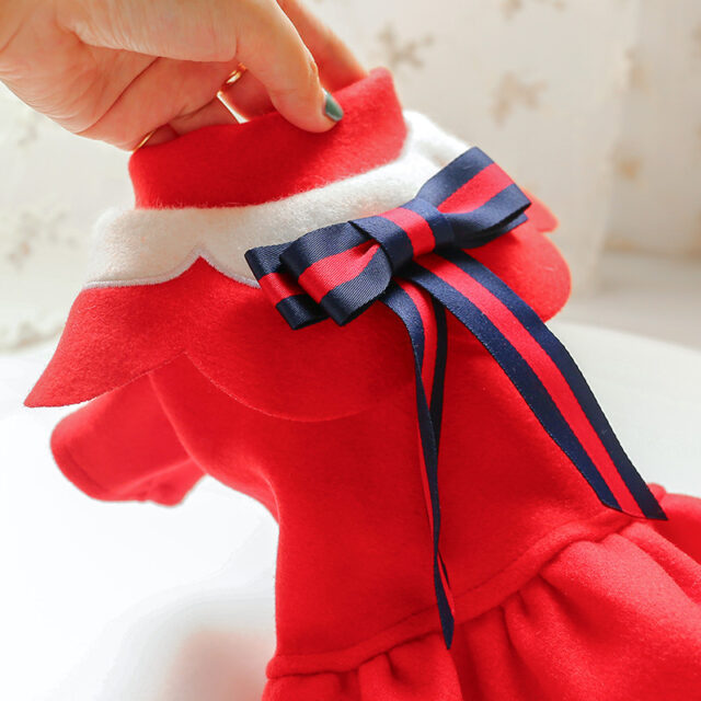 Autumn & Winter Woolen Pet Outfit – British Student Style for Dogs & Cats - Image 8