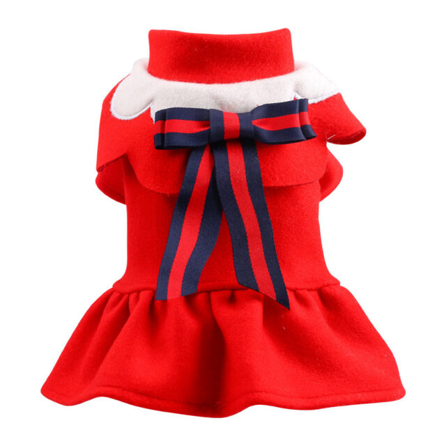 Autumn & Winter Woolen Pet Outfit – British Student Style for Dogs & Cats - Image 5