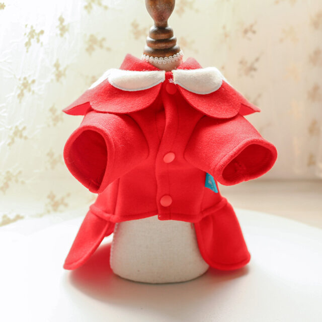 Autumn & Winter Woolen Pet Outfit – British Student Style for Dogs & Cats - Image 2