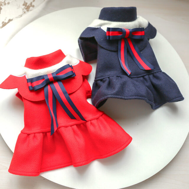 Autumn & Winter Woolen Pet Outfit – British Student Style for Dogs & Cats - Image 7