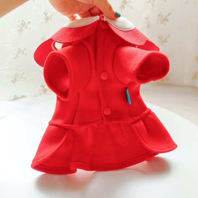 Autumn & Winter Woolen Pet Outfit – British Student Style for Dogs & Cats - Image 3