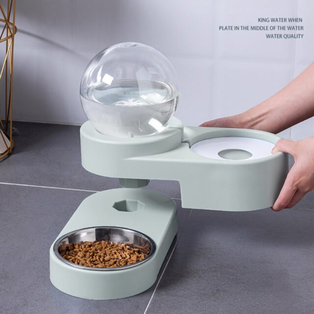 Bubble Ball Pet Fountain – Auto Feeder & Water Bowl (1.8L) - Image 10