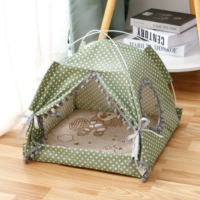 Cat Tent Cat Cat House Enclosed Pet Bed - Image 4