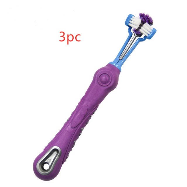 Three Sided Pet Toothbrush Dog Brush Bad Breath Tartar Teeth Care - Image 10