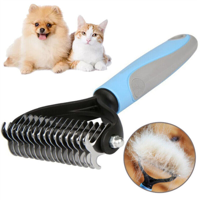 Double-Sided Pet Grooming Brush – Deshedding & Dematting Tool for Dogs & Cats
