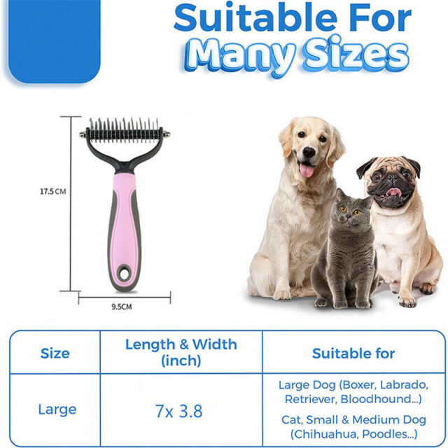 Double-Sided Pet Grooming Brush – Deshedding & Dematting Tool for Dogs & Cats - Image 7
