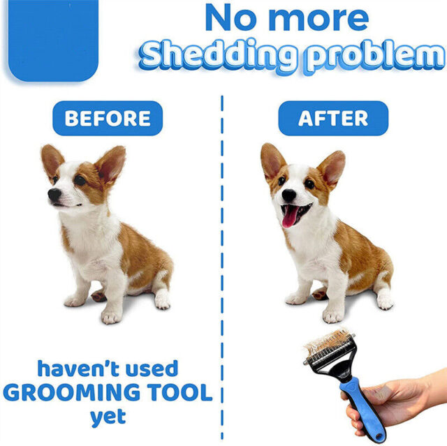 Double-Sided Pet Grooming Brush – Deshedding & Dematting Tool for Dogs & Cats - Image 6