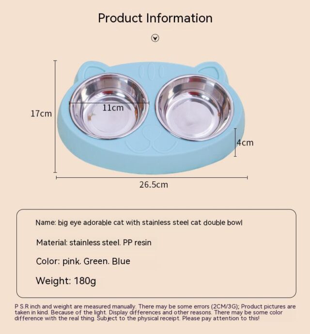 Double Dog Bowl Set – Stainless Steel Food & Water Feeder with Non-Slip Base - Image 6