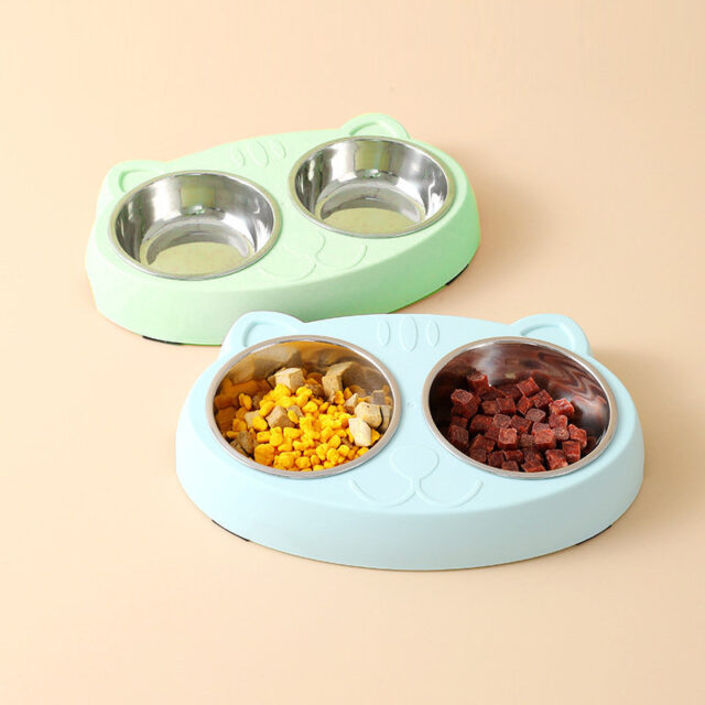 Double Dog Bowl Set – Stainless Steel Food & Water Feeder with Non-Slip Base - Image 8