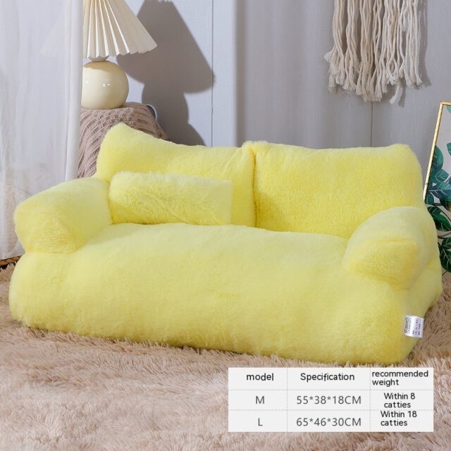 Luxury Plush Cat Bed – Warm Sofa Nest for Small Pets - Image 7