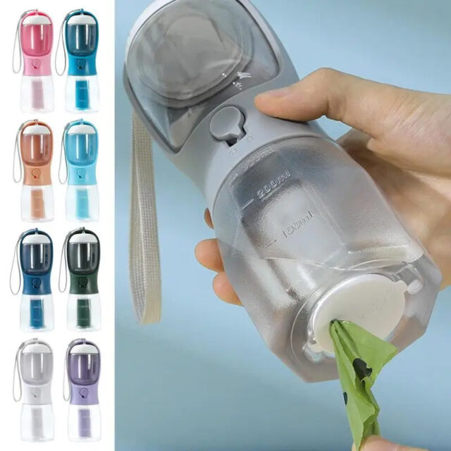 3-in-1 Portable Dog Water Cup + Food Container + Waste Bag Holder – Multi-Functional Pet Travel Bowl - Image 9