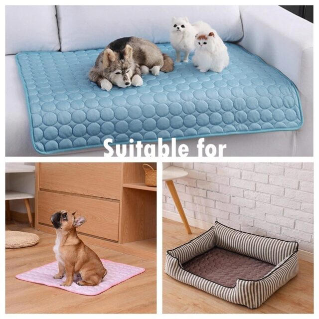 Dog Cooling Mat – Ice Silk Pet Pad for Crates, Cars & Outdoor Use - Image 4