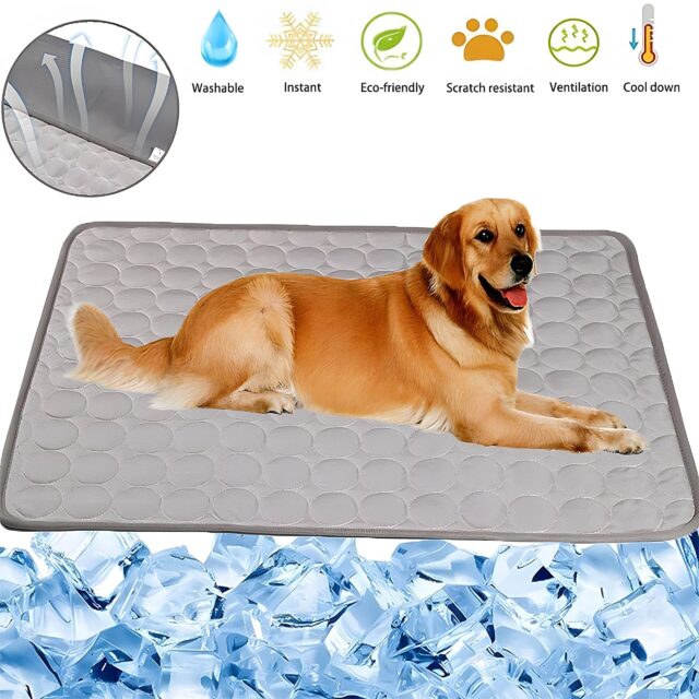 Dog Cooling Mat – Ice Silk Pet Pad for Crates, Cars & Outdoor Use - Image 6