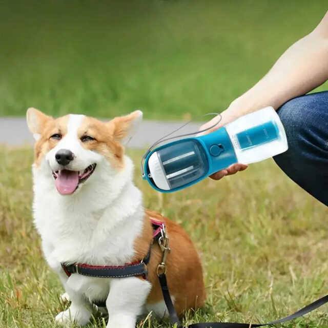 3-in-1 Portable Dog Water Cup + Food Container + Waste Bag Holder – Multi-Functional Pet Travel Bowl - Image 8