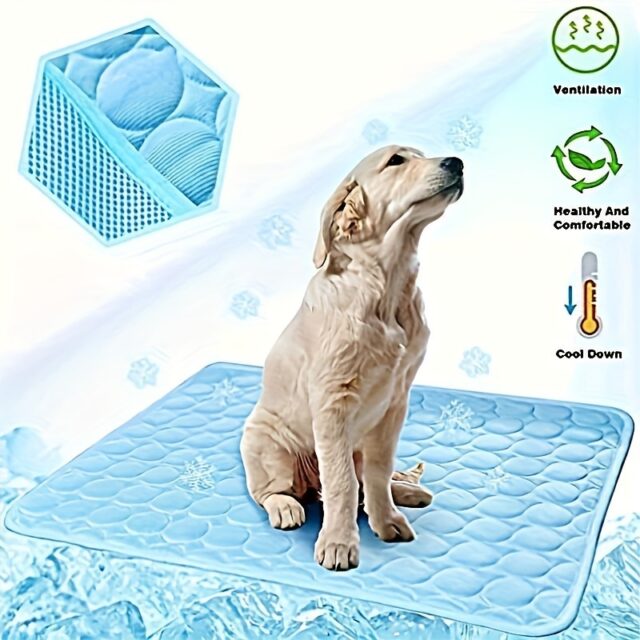Dog Cooling Mat – Ice Silk Pet Pad for Crates, Cars & Outdoor Use - Image 5