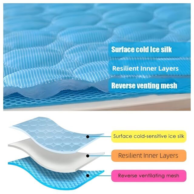 Dog Cooling Mat – Ice Silk Pet Pad for Crates, Cars & Outdoor Use - Image 2