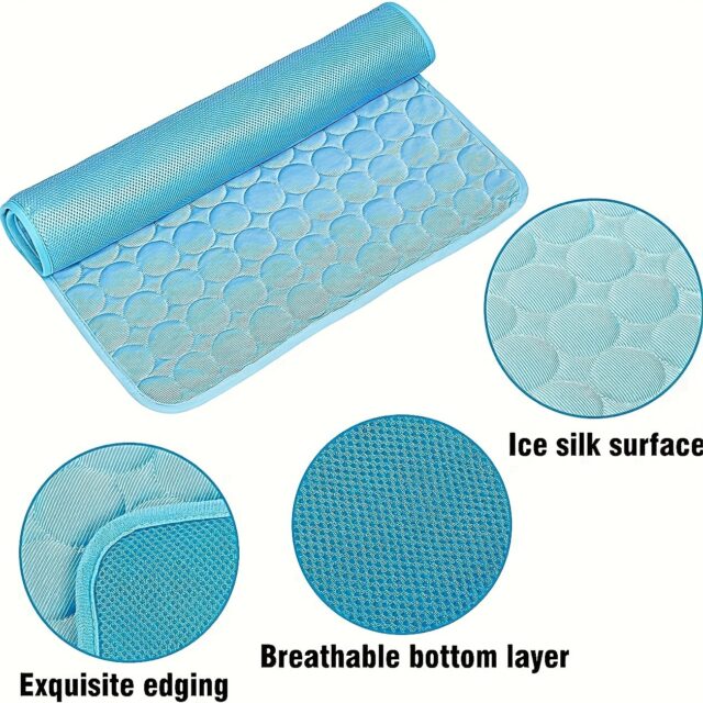 Dog Cooling Mat – Ice Silk Pet Pad for Crates, Cars & Outdoor Use - Image 7