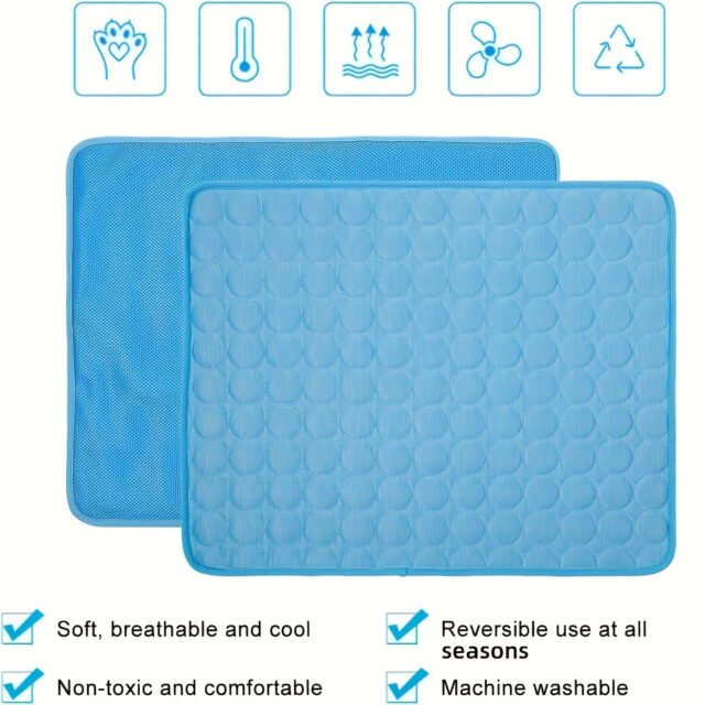 Dog Cooling Mat – Ice Silk Pet Pad for Crates, Cars & Outdoor Use - Image 3
