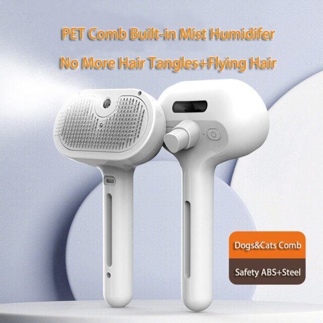 Self-Cleaning Pet Comb – Hair Remover & Dematting Brush with Mist Humidifier - Image 9