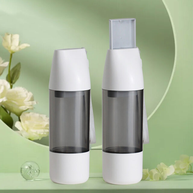 Portable 2-in-1 Dog Water & Food Bottle – 350ml Travel Feeder Bowl Dispenser - Image 3