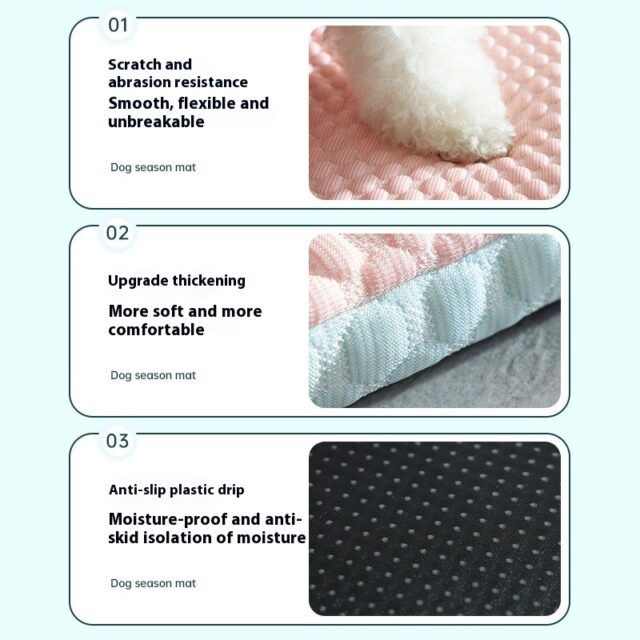 Cooling Dog Bed – Soft Summer Mat for Small Pets - Image 4