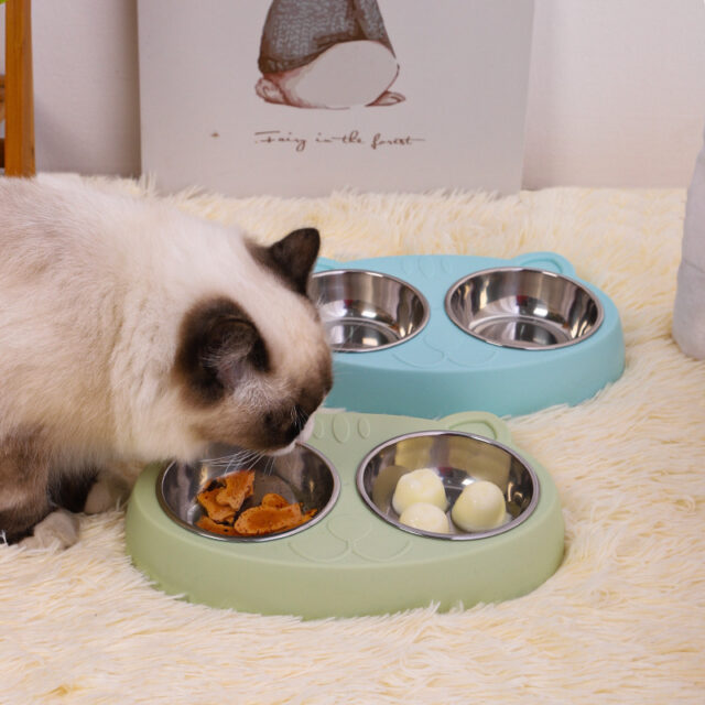 Double Dog Bowl Set – Stainless Steel Food & Water Feeder with Non-Slip Base - Image 9